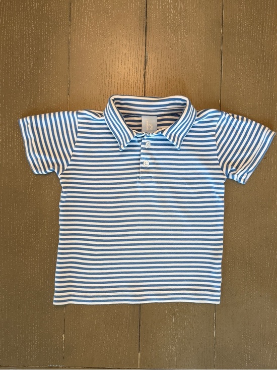 bella bliss Other - Bella Bliss Boys’ Short-Sleeve Preppy Blue Stripe Cotton Polo Shirt • Size 6 (S)